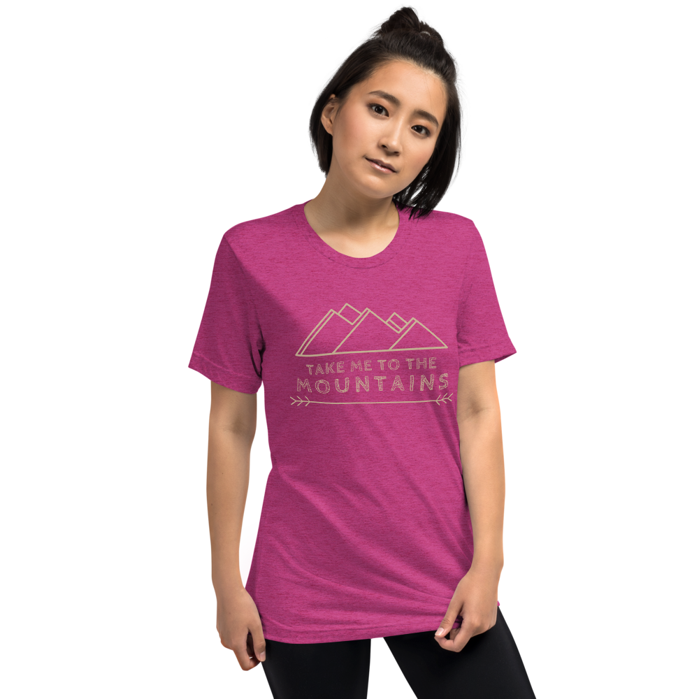 "Take Me To The Mountains" Unisex Tri-Blend Premium Eco T-shirt