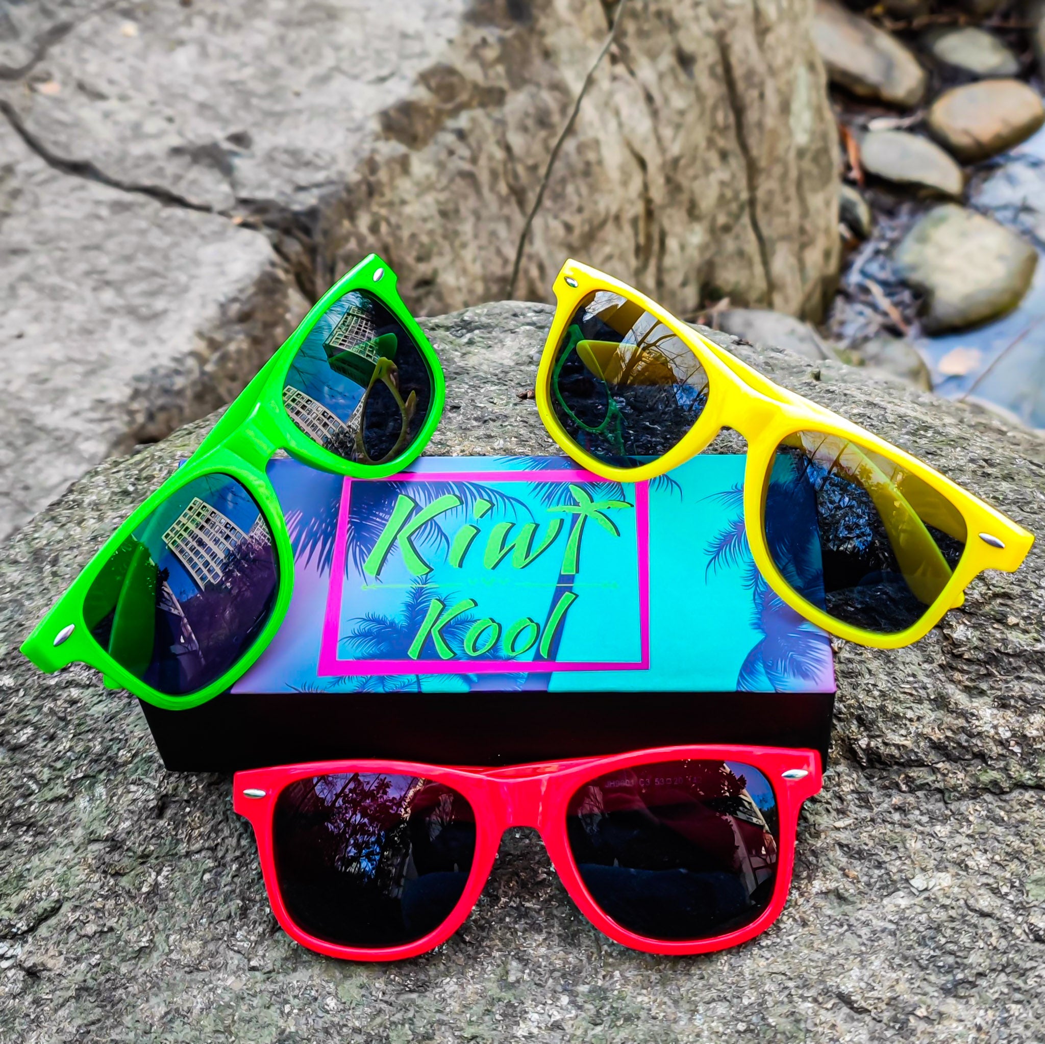 colorful 90s sunglasses