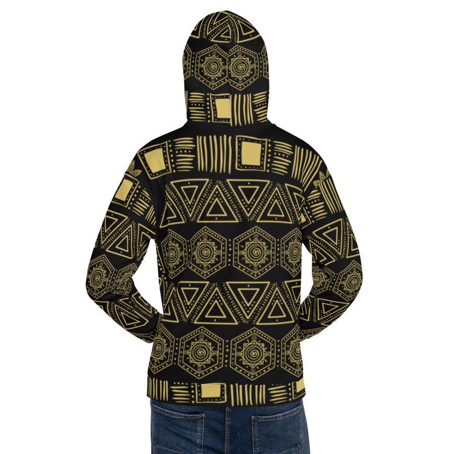 black and gold bohemian tribal hoodie