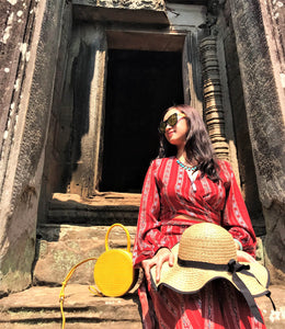 Bohemian Fashion Bag & Bamboo Wood Sunglasses