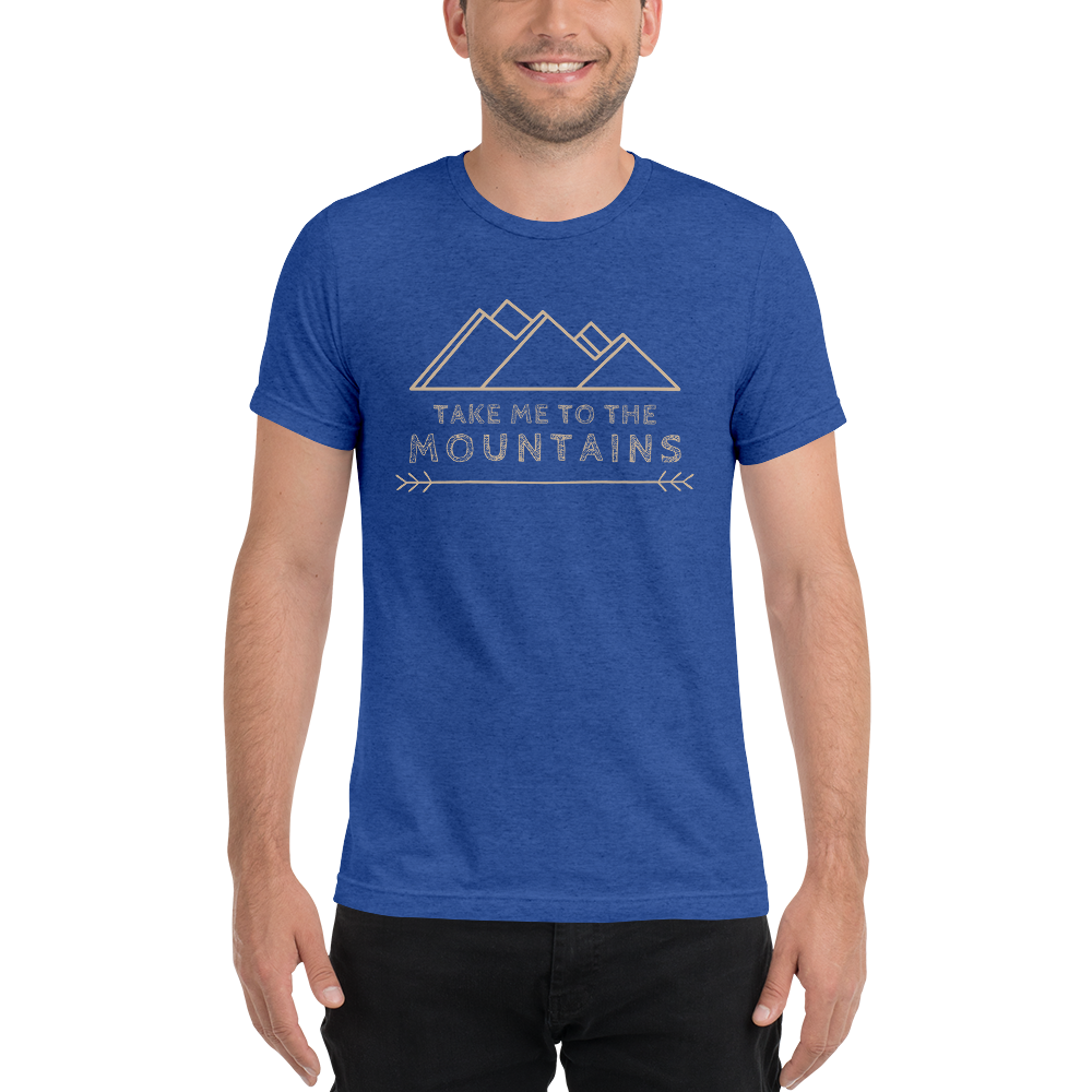 "Take Me To The Mountains" Unisex Tri-Blend Premium Eco T-shirt