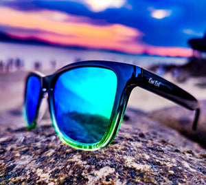 Bahama Polarized Blue Mirror Lens Sunglasses Blue Lens