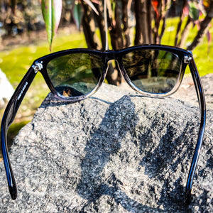 "Rio" Mirrored Sunglasses (Black with Yellow Lens)