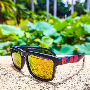 Malibu-Red Tide Men's Polarized Sunglasses with Yellow Mirrored