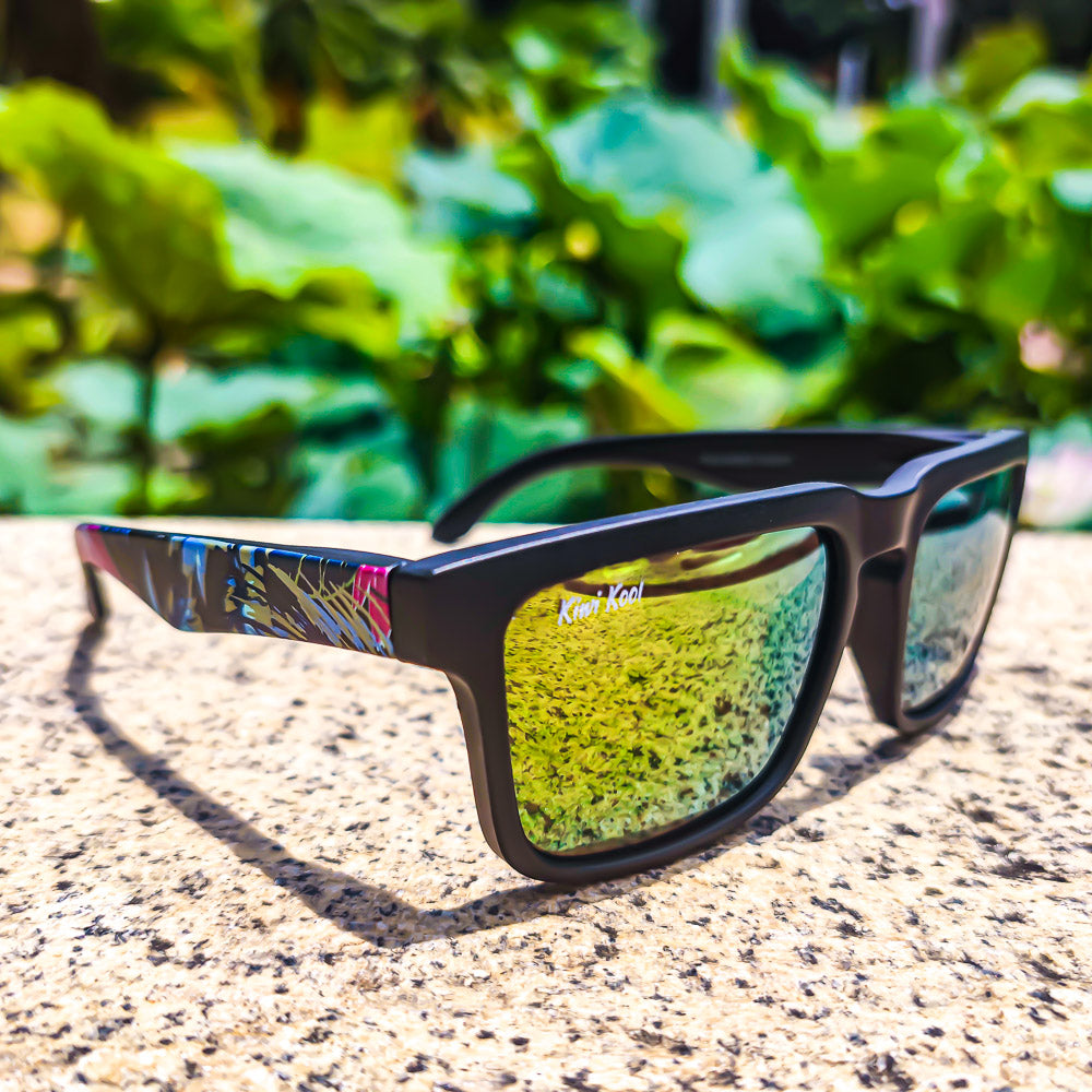 Malibu-Hawaiian Tropic Men's Polarized Sunglasses with Yellow Mirrored Lenses