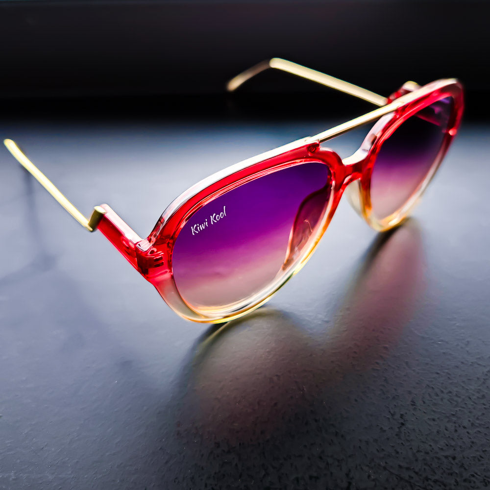 red designer sunglasses for women