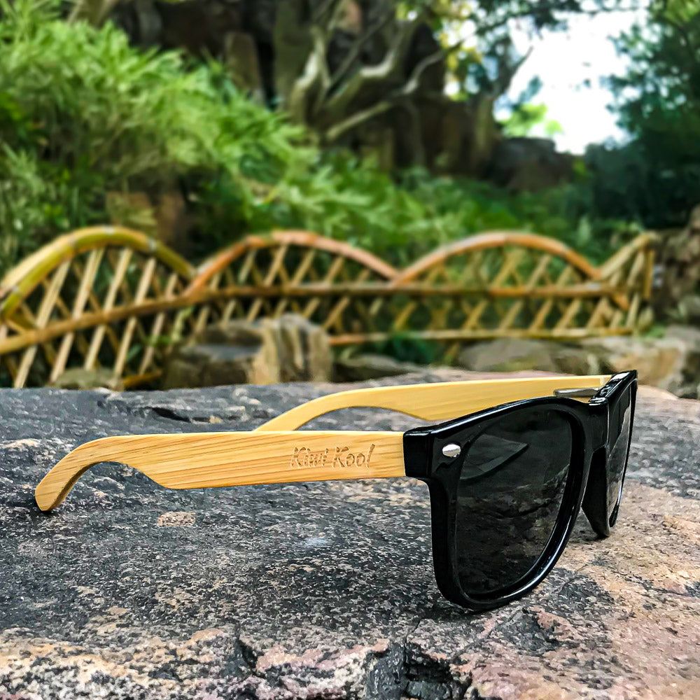 Bamboo Wooden Polarized Sunglasses. Kiwi Kool