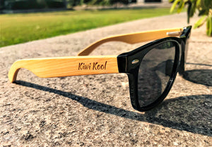 "Kyoto" Polarized Bamboo Wooden Sunglasses (Grey Lens or Amber / Brown Lens)
