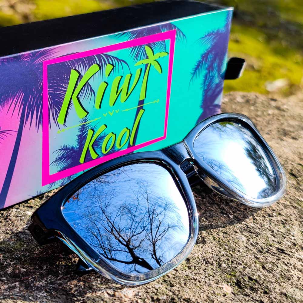 Bahama Polarized Blue Mirror Lens Sunglasses Silver Lens