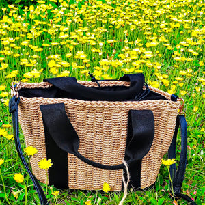 Summer Straw Crossbody Handbag
