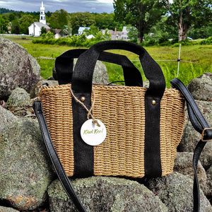 Women's elegant straw handbag for summer
