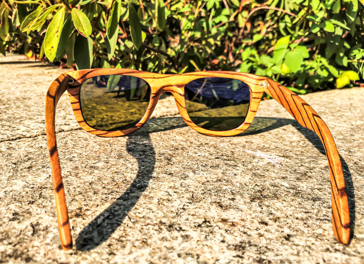Zebrawood Sunglasses with Polarized Lenses