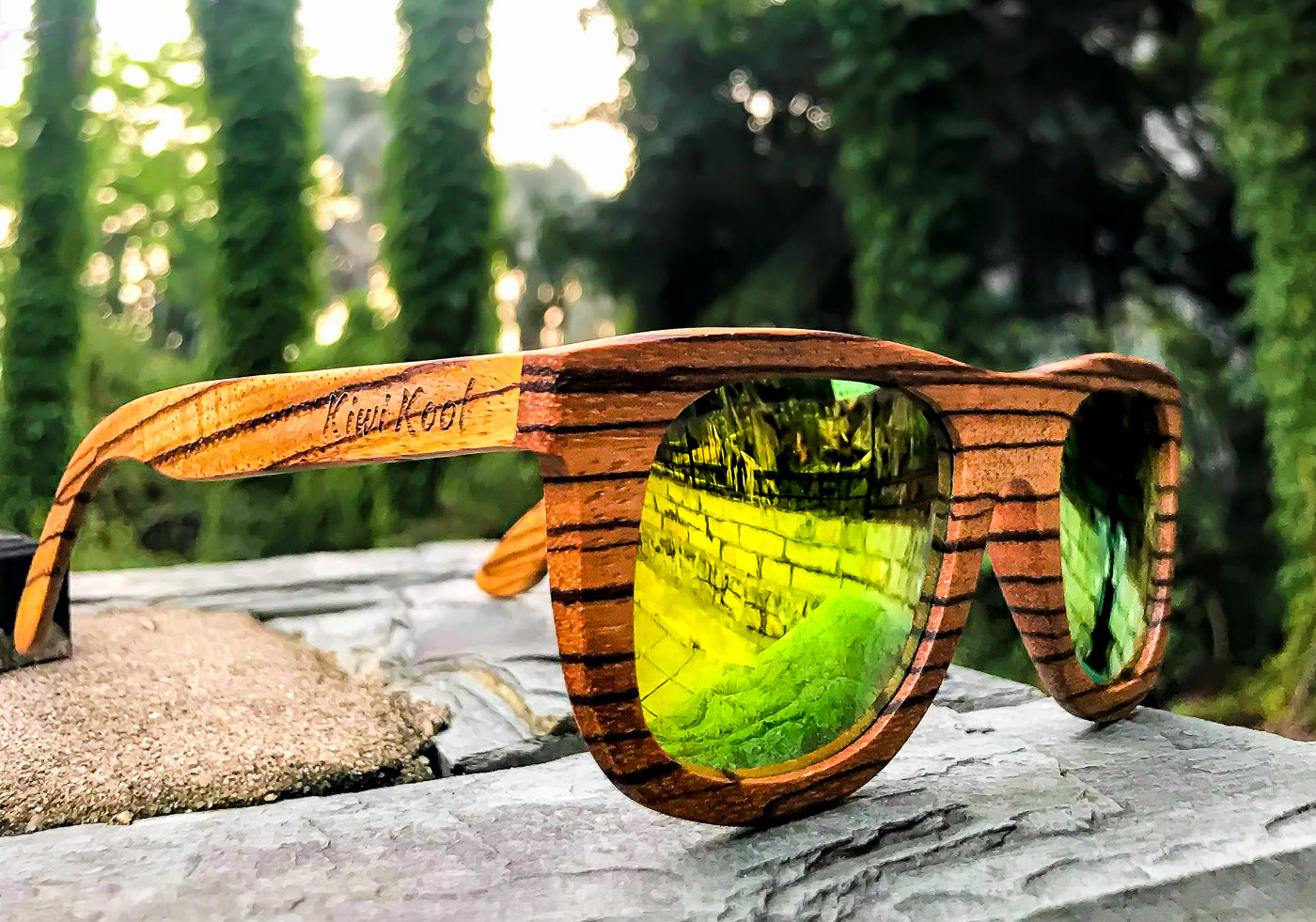 Wooden Sunglasses Yellow Lens