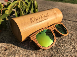 Zebrawood Sunglasses with Yellow Lens