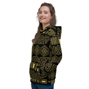 womens black bohemian tribal hoodie