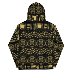 black and gold bohemian tribal hoodie