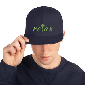 "Relax" Palm Tree Tropical Vibe Snapback Hat