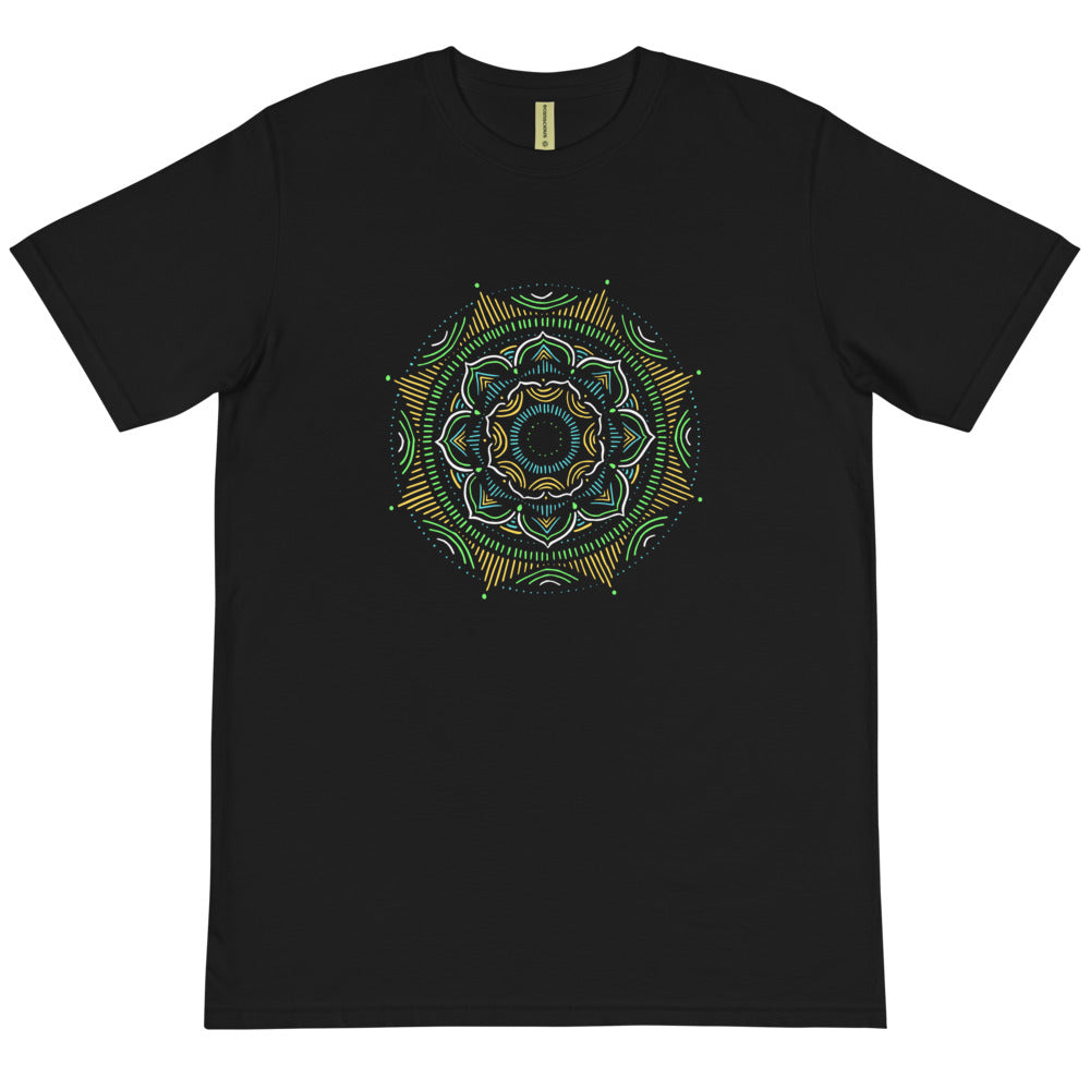 Unisex Bohemian Flower Organic Cotton T-Shirt