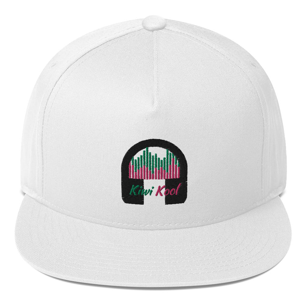 "Kiwi Kool" DJ Headphones with Music Equalizer Flat Bill Snapback Hat