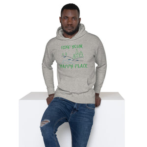 "Find Your Happy Place" Unisex Lake & Forest Premium Sweatshirt Hoodie