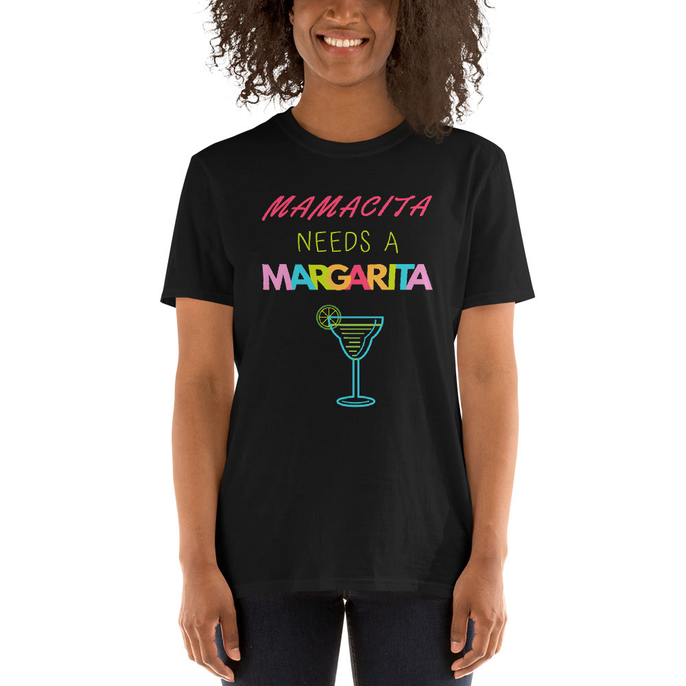 "Mamacita Needs a Margarita" Women's Margarita Drinking Funny T-Shirt