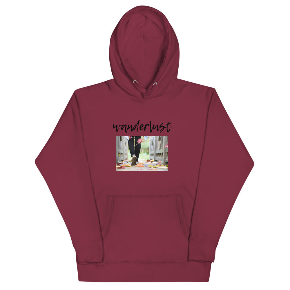"Wanderlust" Unisex Autumn Leaves Premium Sweatshirt Hoodie