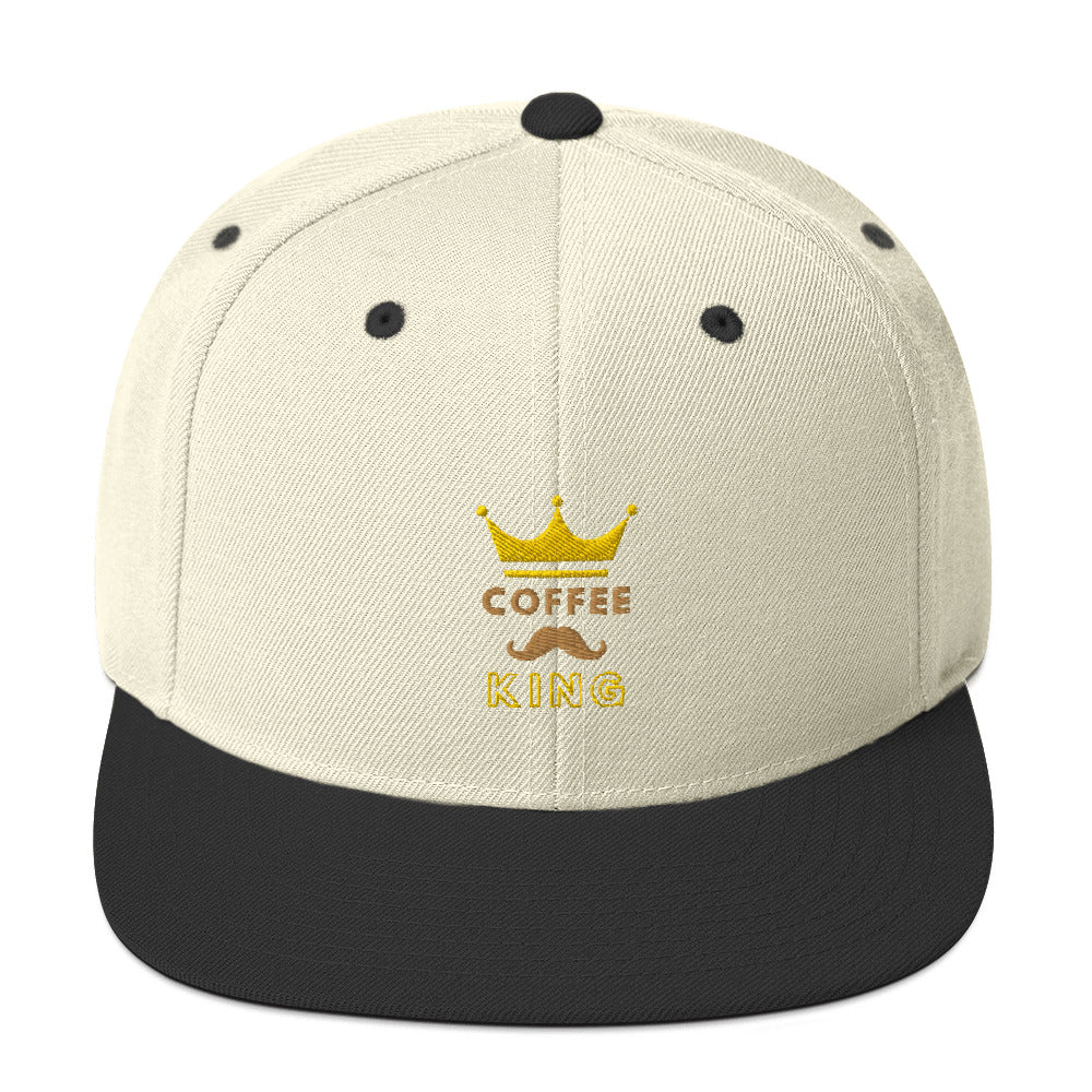 "Coffee King" Men's Coffee Drinker Snapback Hat
