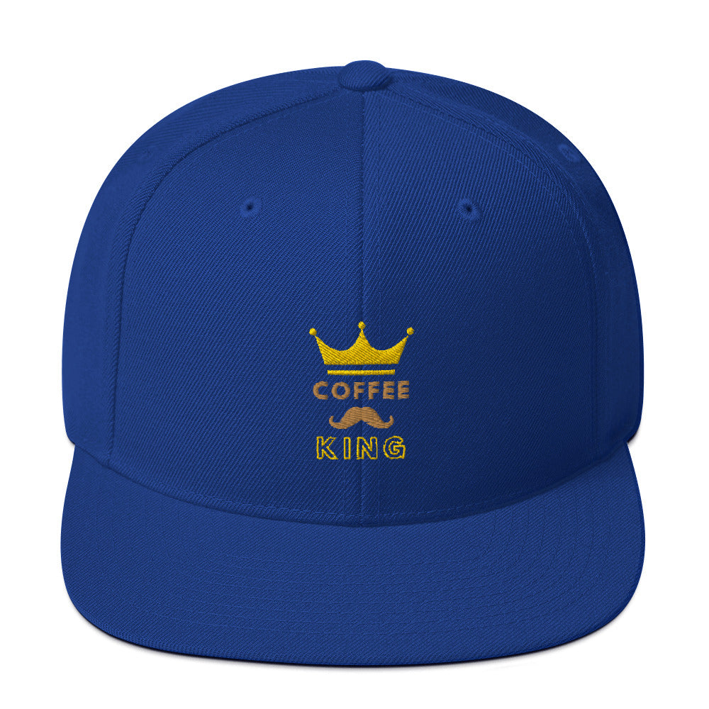 "Coffee King" Men's Coffee Drinker Snapback Hat