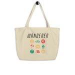 "Wanderer" Large Organic Cotton Canvas Tote Bag