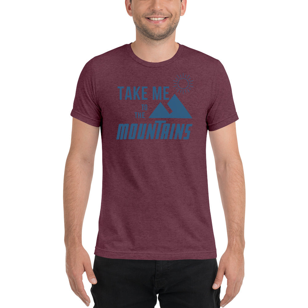 "Take Me To The Mountains" Men's Tri-Blend Premium Eco T-shirt