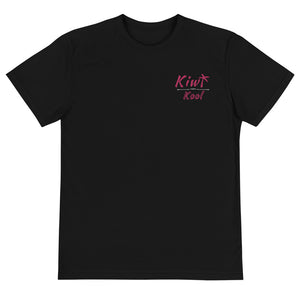 Kiwi Kool Unisex Embroidered Palm Tree Organic Cotton Sustainable T-Shirt