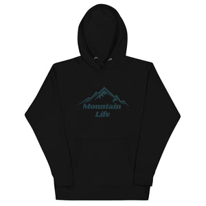 mountain life hooded sweatshirt