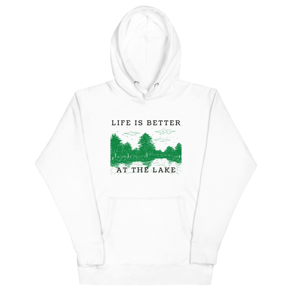 "Life is Better at the Lake" Unisex Lake Lifestyle Premium Sweatshirt Hoodie