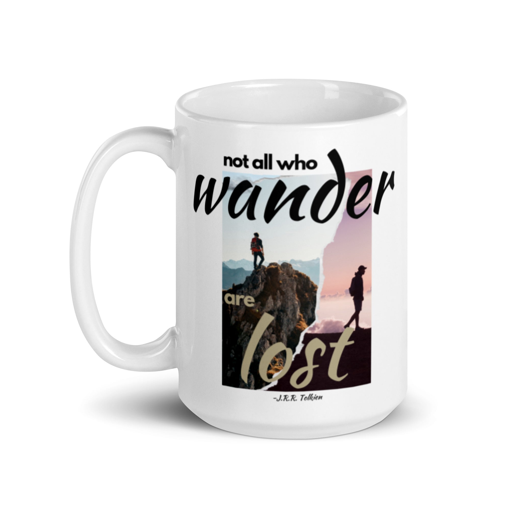 traveler coffee mug gift not all who wander are lost