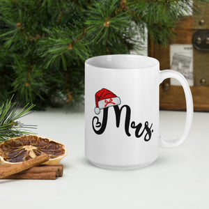 Matching Mr. & Mrs. Santa Hat Christmas Mug (Mrs.)